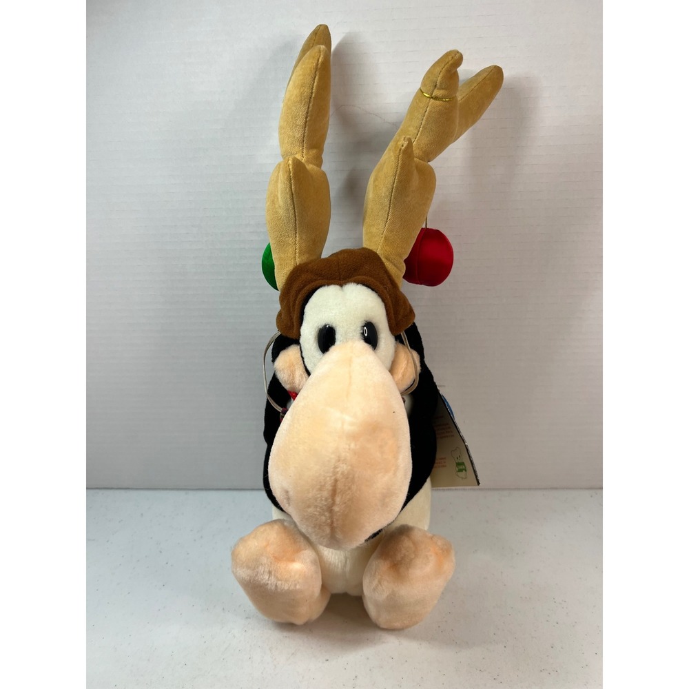 Vintage 1985 Dakin Bloom County Opus Penguin Reindeer Christmas Plush 15-4500